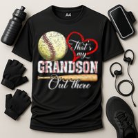 That's My Grandson Out There Baseball Grandma Mother's Day Cooling Performance Crew T-Shirt