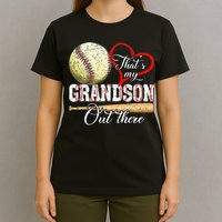 That's My Grandson Out There Baseball Grandma Mother's Day T-Shirt