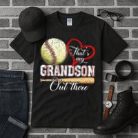That's My Grandson Out There Baseball Grandma Mother's Day Tall T-Shirt