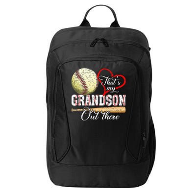 That's My Grandson Out There Baseball Grandma Mother's Day City Backpack