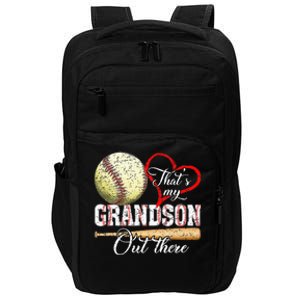 That's My Grandson Out There Baseball Grandma Mother's Day Impact Tech Backpack