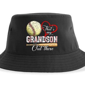 That's My Grandson Out There Baseball Grandma Mother's Day Sustainable Bucket Hat