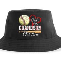 That's My Grandson Out There Baseball Grandma Mother's Day Sustainable Bucket Hat