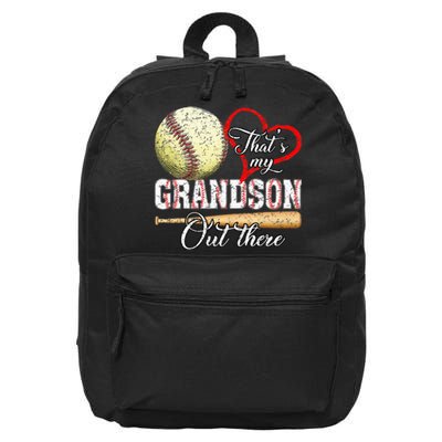 That's My Grandson Out There Baseball Grandma Mother's Day 16 in Basic Backpack