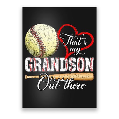 That's My Grandson Out There Baseball Grandma Mother's Day Poster