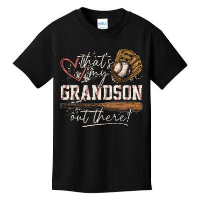 ThatS My Grandson Out There Baseball Grandma Kids T-Shirt