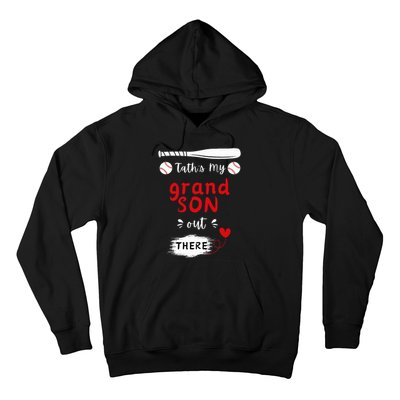 ThatS My Grandson Out There Retro Playing Baseball Grandma Hoodie