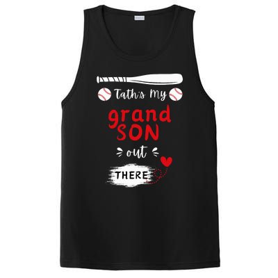 ThatS My Grandson Out There Retro Playing Baseball Grandma PosiCharge Competitor Tank