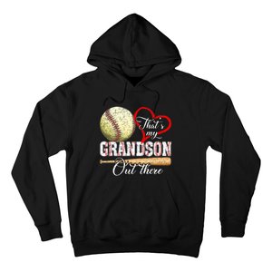 Thats My Grandson Out There Baseball Grandma Mothers Day Hoodie