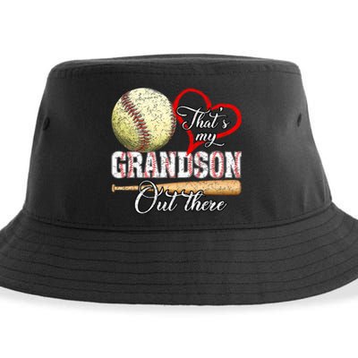 Thats My Grandson Out There Baseball Grandma Mothers Day Sustainable Bucket Hat