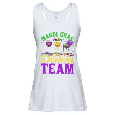 Team Mardi Gras Party Custome Drinking Beer Drink Ladies Essential Flowy Tank