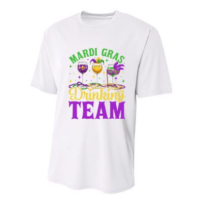 Team Mardi Gras Party Custome Drinking Beer Drink Youth Performance Sprint T-Shirt
