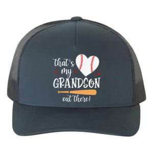 Thats My Grandson Out There Gifts Women Baseball Grandma Mom Yupoong Adult 5-Panel Trucker Hat