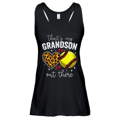 ThatS My Grandson Out There Baseball Grandma MotherS Day Ladies Essential Flowy Tank