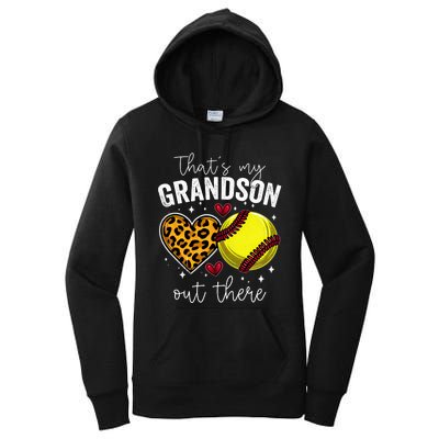 ThatS My Grandson Out There Baseball Grandma MotherS Day Women's Pullover Hoodie