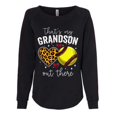 ThatS My Grandson Out There Baseball Grandma MotherS Day Womens California Wash Sweatshirt