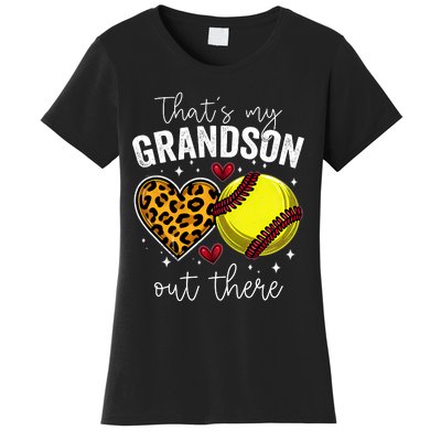 ThatS My Grandson Out There Baseball Grandma MotherS Day Women's T-Shirt