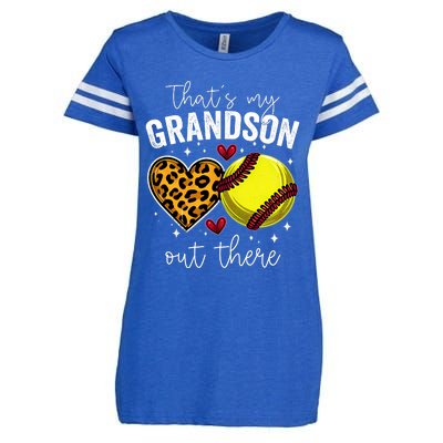 ThatS My Grandson Out There Baseball Grandma MotherS Day Enza Ladies Jersey Football T-Shirt