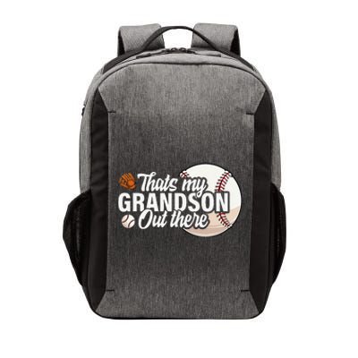 ThatS My Grandson Out There Baseball Grandpa Grandma Vector Backpack