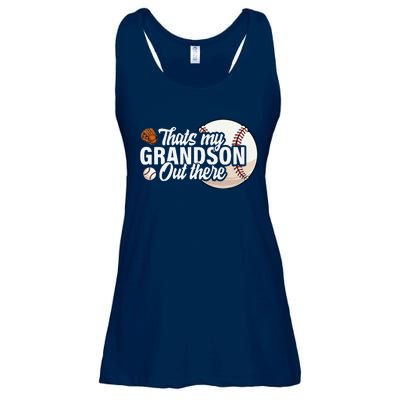 ThatS My Grandson Out There Baseball Grandpa Grandma Ladies Essential Flowy Tank