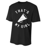 ThatS My Girl Cheerleading Gift Performance Sprint T-Shirt