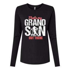 That My Grand Son Out There Baseball FatherS Day Great Gift Womens Cotton Relaxed Long Sleeve T-Shirt