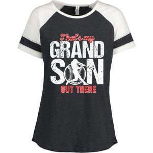 That My Grand Son Out There Baseball FatherS Day Great Gift Enza Ladies Jersey Colorblock Tee