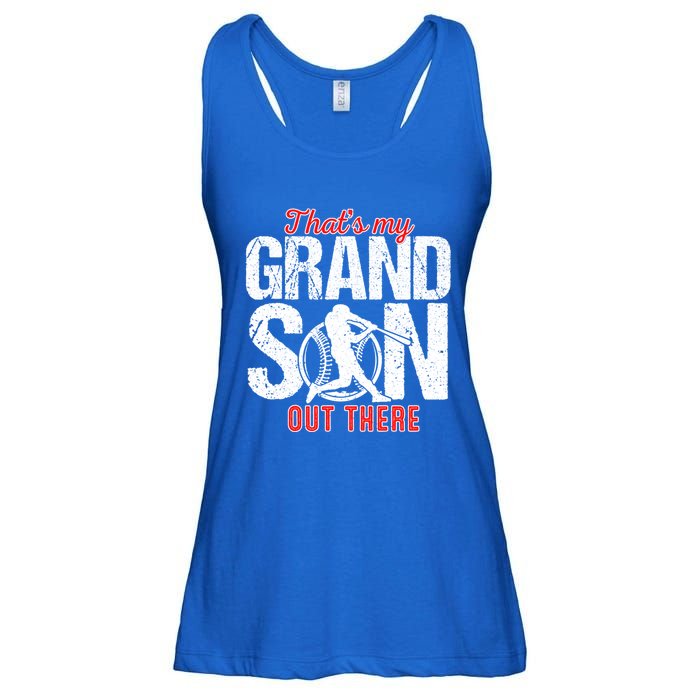 That My Grand Son Out There Baseball FatherS Day Great Gift Ladies Essential Flowy Tank