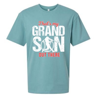 That My Grand Son Out There Baseball FatherS Day Great Gift Sueded Cloud Jersey T-Shirt