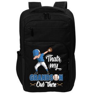 Thats My Grandson Out There Baseball Grandpa Grandma Impact Tech Backpack