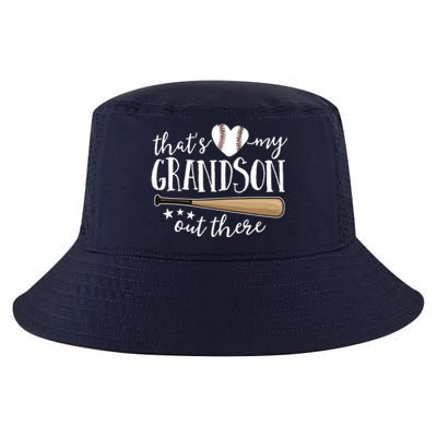 That's My Grandson Out There Gift Baseball Grandma Cool Comfort Performance Bucket Hat