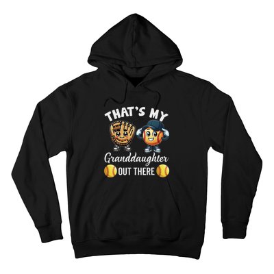 ThatS My Granddaughter Out There Softball Grandpa Grandma Hoodie