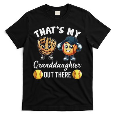 ThatS My Granddaughter Out There Softball Grandpa Grandma T-Shirt