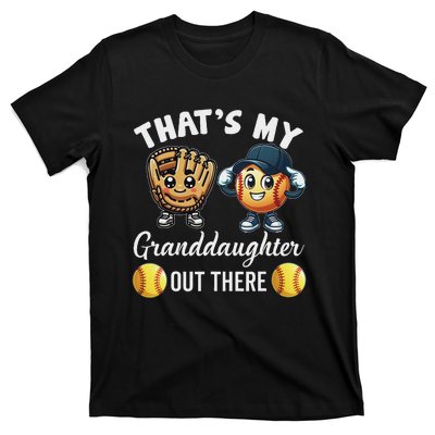 ThatS My Granddaughter Out There Softball Grandpa Grandma T-Shirt