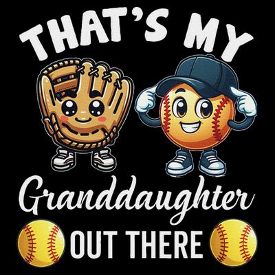 ThatS My Granddaughter Out There Softball Grandpa Grandma T-Shirt