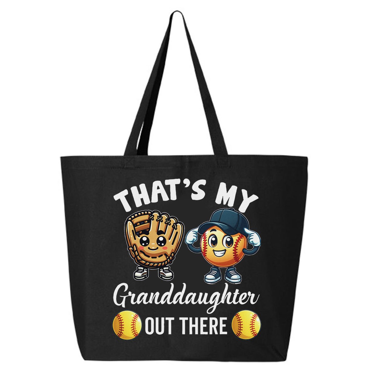 ThatS My Granddaughter Out There Softball Grandpa Grandma 25L Jumbo Tote