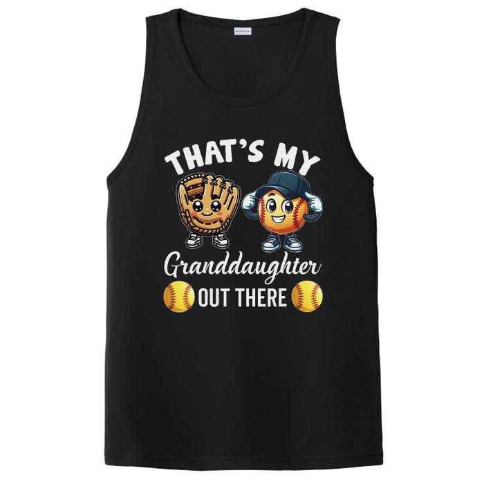 ThatS My Granddaughter Out There Softball Grandpa Grandma PosiCharge Competitor Tank