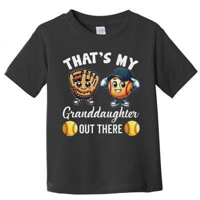 ThatS My Granddaughter Out There Softball Grandpa Grandma Toddler T-Shirt