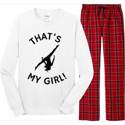 ThatS My Girl Gymnast Gymnastics Mom Dad Aerial Graphic Long Sleeve Pajama Set