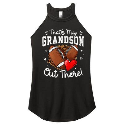 ThatS My Grandson Out There Funny Football Grandma Women’s Perfect Tri Rocker Tank