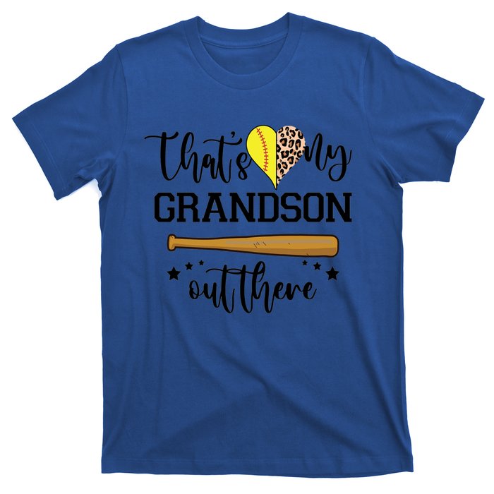 ThatS My Grandson Out There Baseball Grandma Cute Gift T-Shirt