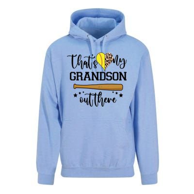 ThatS My Grandson Out There Baseball Grandma Cute Gift Unisex Surf Hoodie