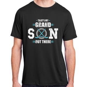 That's My Grandson Out There Ice Hockey Grandma Grandpa Gift Adult ChromaSoft Performance T-Shirt