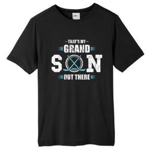 That's My Grandson Out There Ice Hockey Grandma Grandpa Gift Tall Fusion ChromaSoft Performance T-Shirt