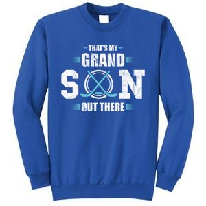 That's My Grandson Out There Ice Hockey Grandma Grandpa Gift Sweatshirt