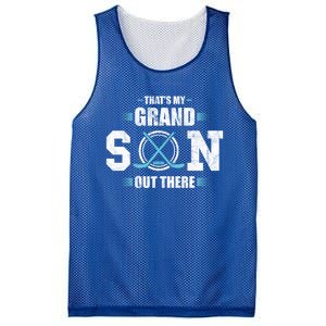 That's My Grandson Out There Ice Hockey Grandma Grandpa Gift Mesh Reversible Basketball Jersey Tank