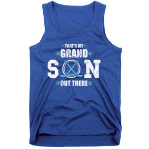 That's My Grandson Out There Ice Hockey Grandma Grandpa Gift Tank Top