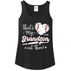 ThatS My Grandson Out There Wo Baseball Grandma Ladies Essential Tank