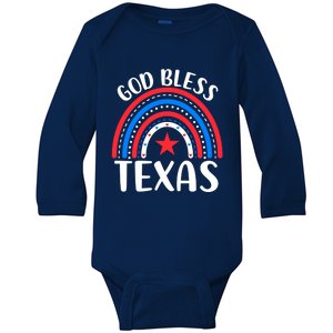 Texas Meaningful Gift I Love Texas Usa Cool Gift Baby Long Sleeve Bodysuit