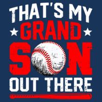 That's My Grandson Out There Grandparent Baseball Mama Papa Zip Tote Bag